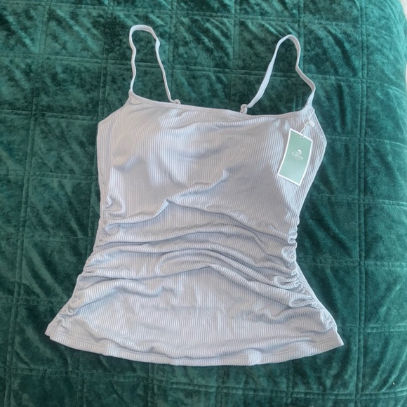 Grey/Blue Ribbed Swimsuit - Picture 3 of 5